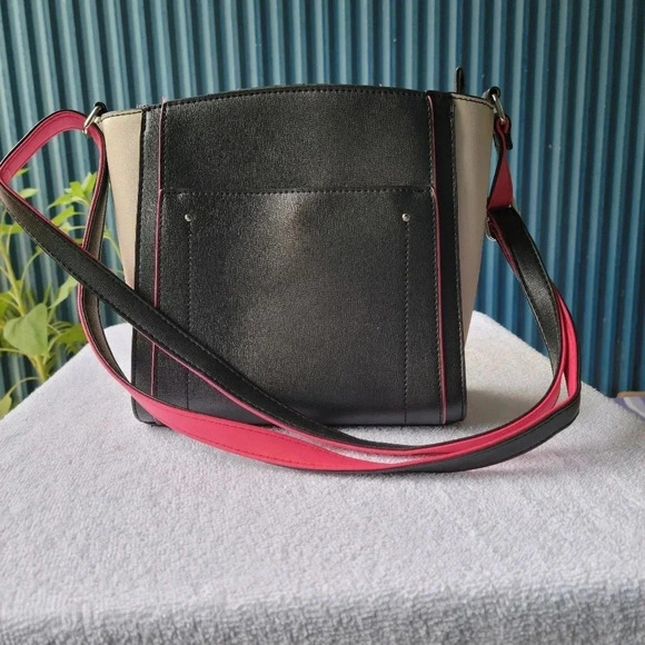 Mia & Luca Black,  pink, tan tri-colored purse shoulder bag - Picture 7 of 16